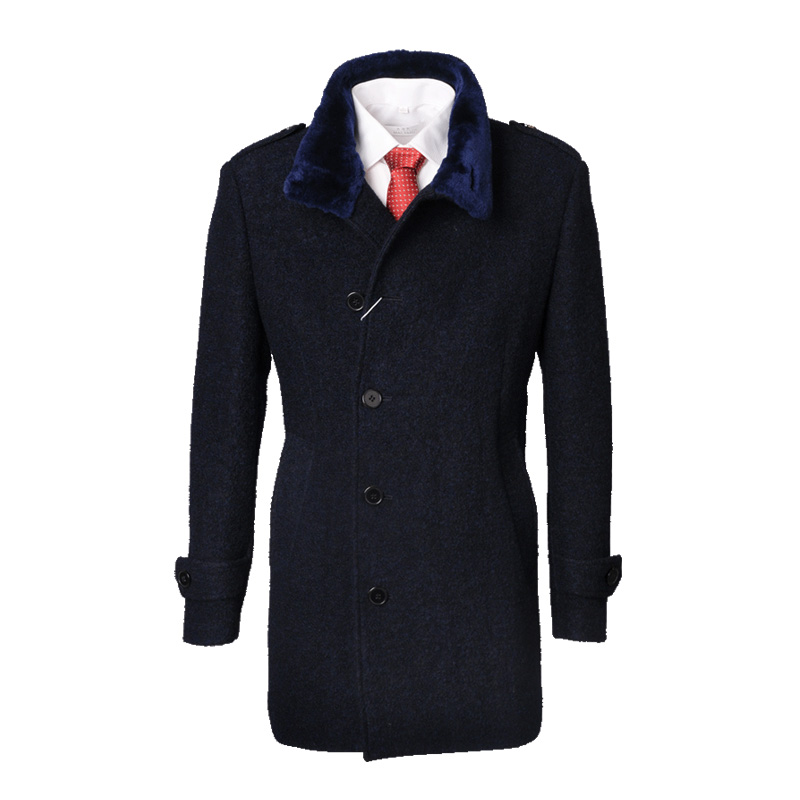 美尔雅男士短套 商务休闲男士羊毛大衣 毛呢大衣外套 057