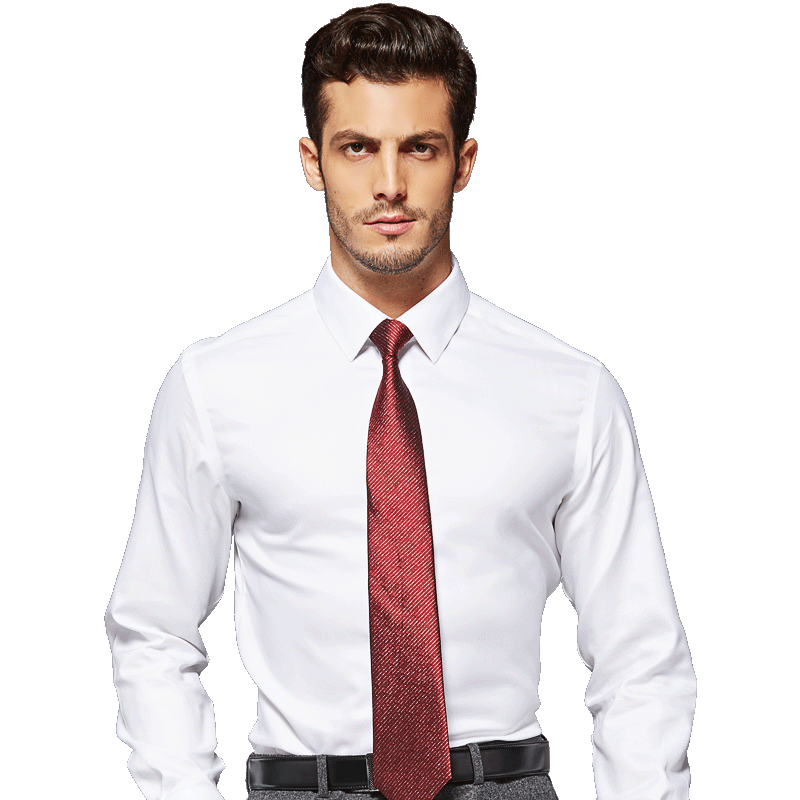 美尔雅（MAILYARD）男装长袖衬衫 纯棉修身商务休闲上衣 白色上班职业衬衣 453