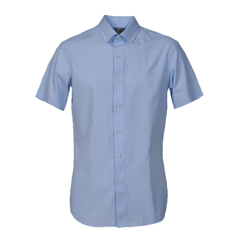 美尔雅(MAILYARD)短袖衬衫 莱赛尔商务男士衬衣 修身免烫衬衣 296