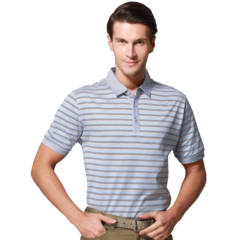 美尔雅(MAILYARD)短袖T恤男 双丝光棉商务休闲男式T恤 男士短袖polo衫 257