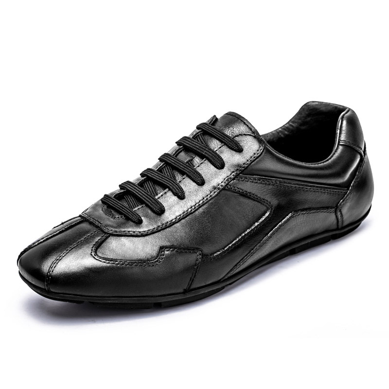 大洋洲袋鼠 立体炫泽 真皮牛皮男鞋流行时尚休闲鞋男款