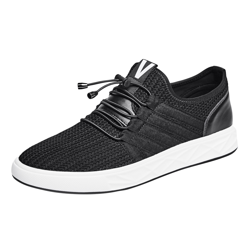 大洋洲袋鼠 潮流风尚 松紧带时尚休闲男鞋低帮鞋潮流网布鞋板鞋男款