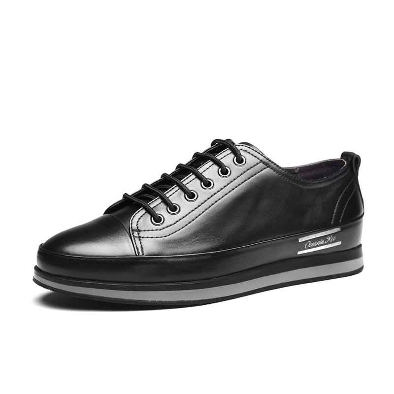 大洋洲袋鼠 流线缝制 真皮牛皮流行休闲鞋男款