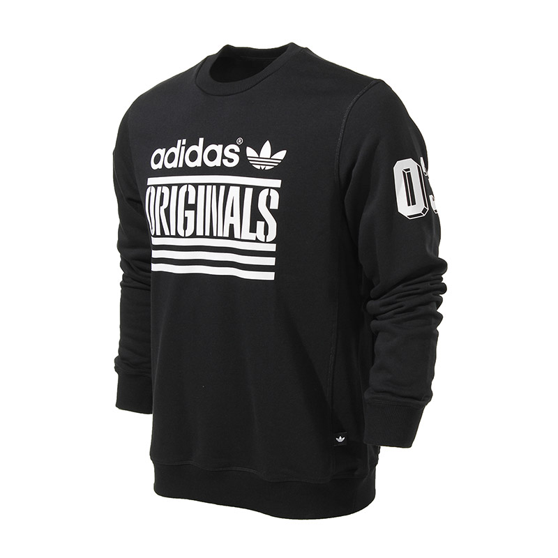 adidas阿迪达斯三叶草男装卫衣运动服AZ3985 L 黑色
