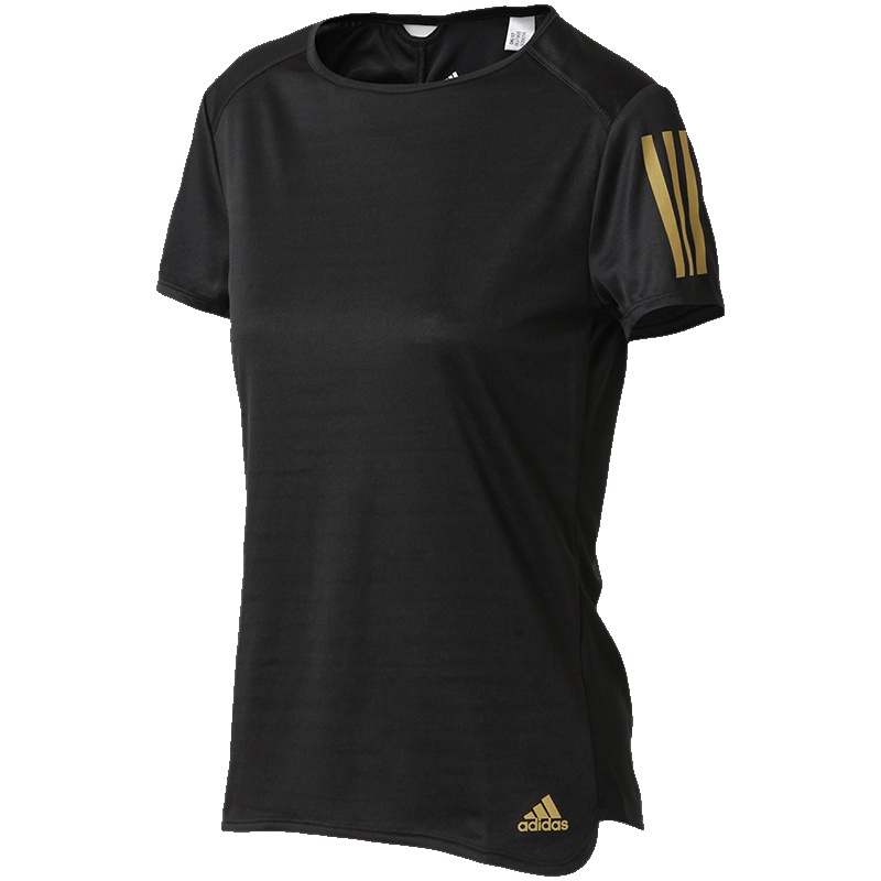 adidas阿迪达斯女子短袖T恤跑步训练健身服BQ7968 黑色 l