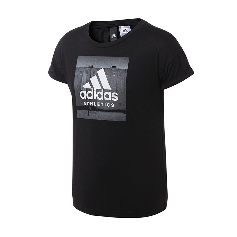 adidas阿迪达斯女装短袖T恤运动服BP8365 L BP8365黑色