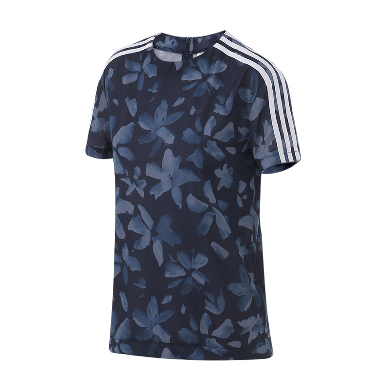 adidas阿迪达斯NEO运动服女服短袖T恤CD1269 L 蓝色