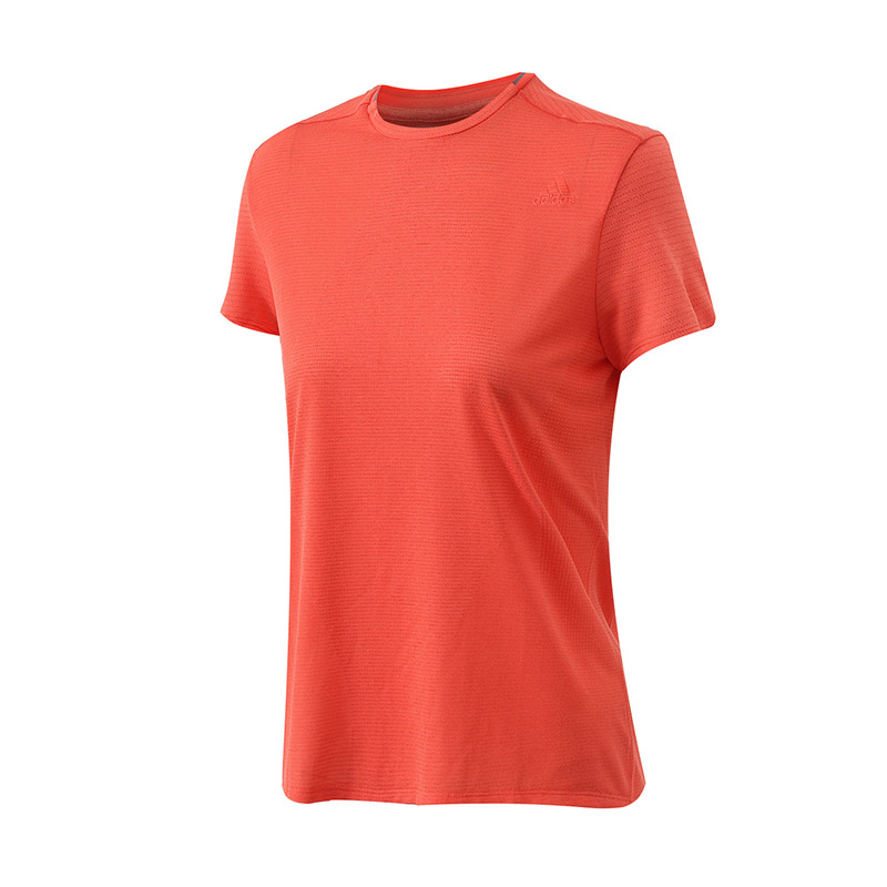 adidas阿迪达斯女子短袖T恤跑步运动服BR5880 L 粉色