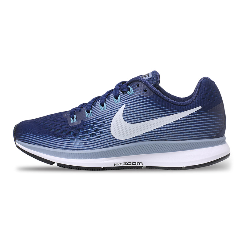 NIKE耐克女鞋跑步鞋ZOOM气垫透气轻便运动鞋880560 蓝色 36