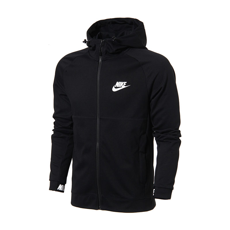 NIKE耐克男装防风夹克外套连帽休闲运动服861743 L 黑色