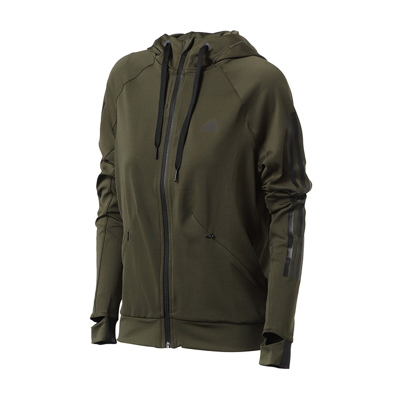adidas阿迪达斯女子外套夹克休闲运动服BR1756 绿色 L