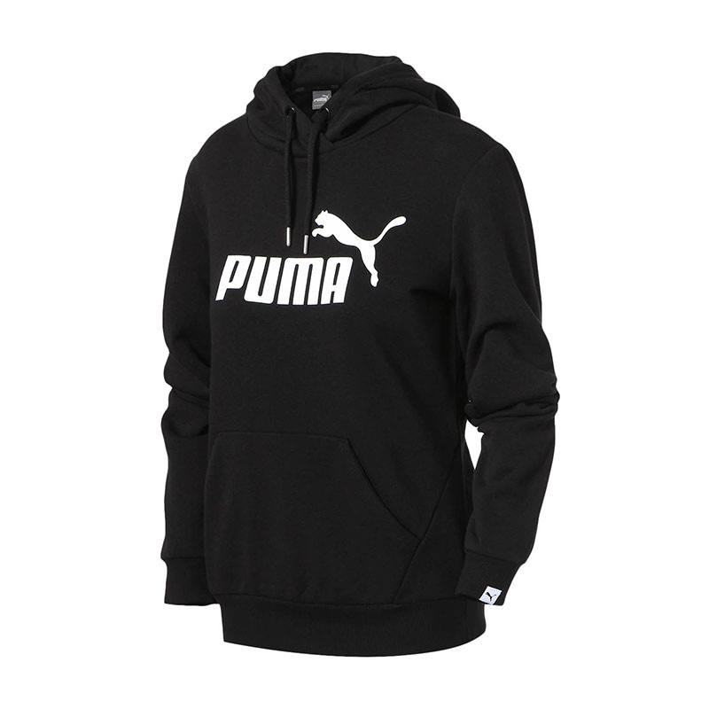 彪马PUMA女装运动休闲卫衣LOGO款连帽85122101 L 黑色