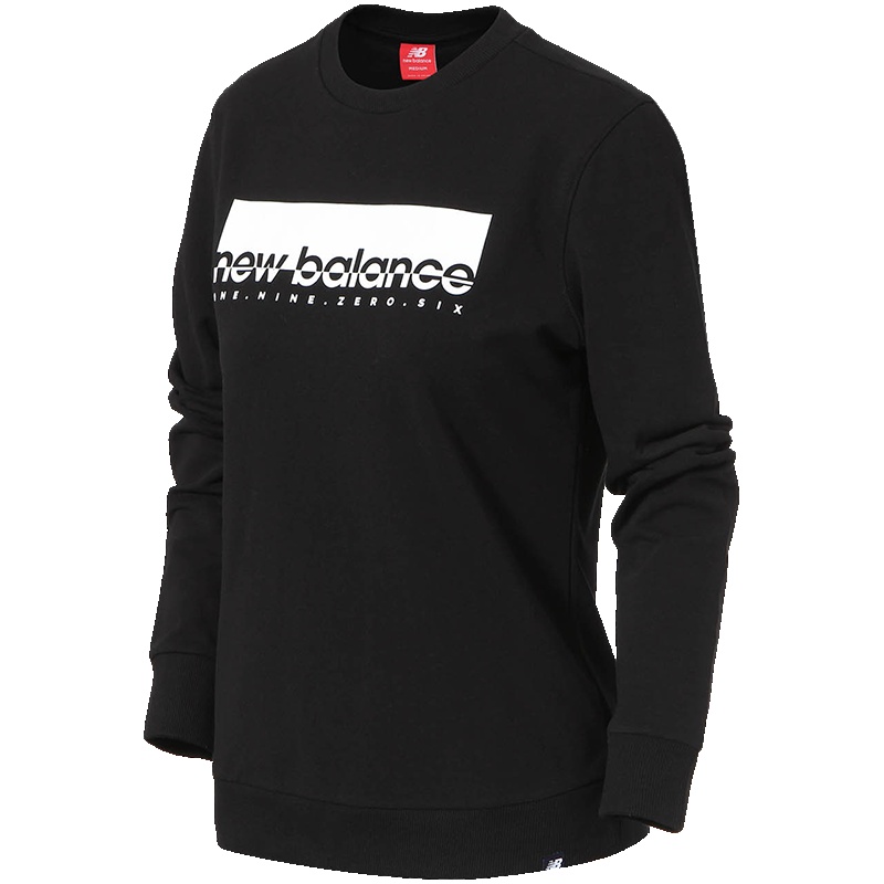 New Balance/NB女装新款运动休闲圆领长袖T恤AWT73563 L 黑色