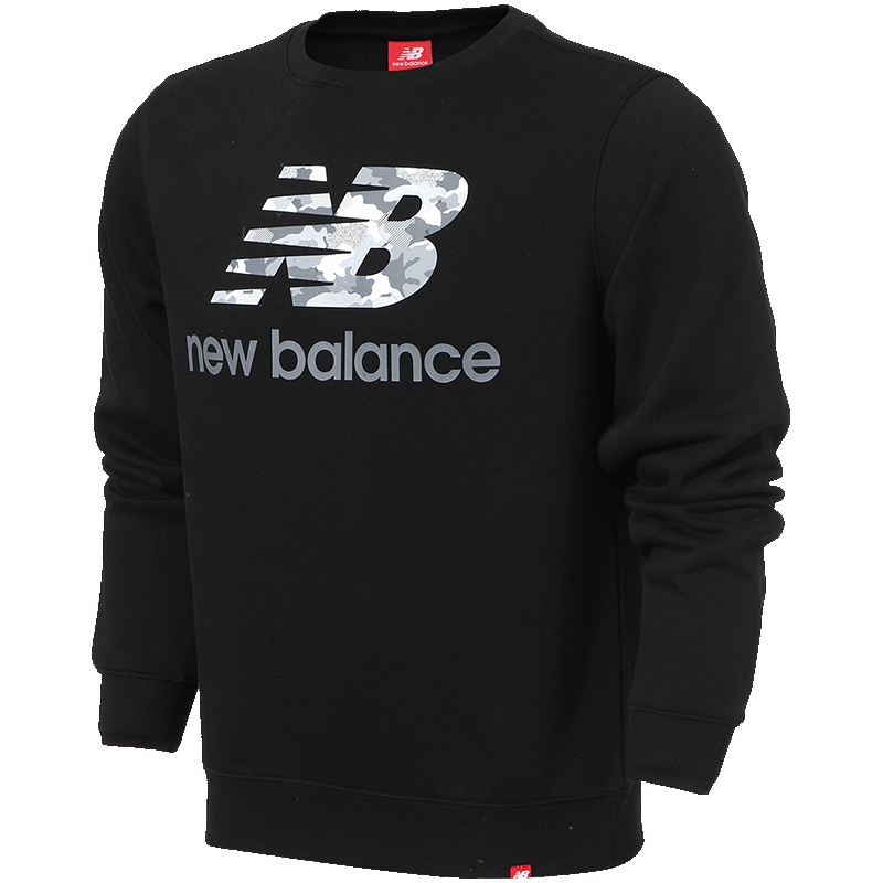 New Balance/NB男装新款运动休闲针织套头卫衣AMT73586 L 黑色