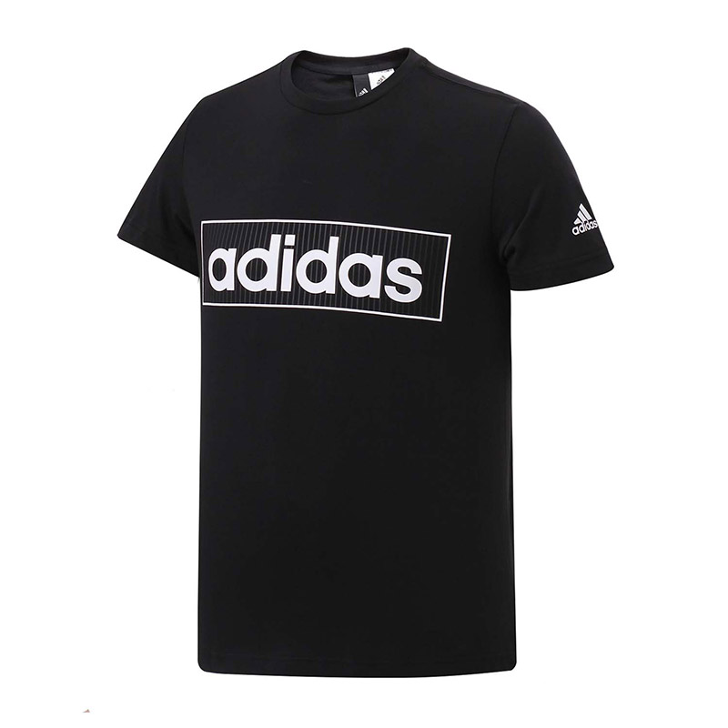 adidas阿迪达斯男装短袖T恤运动服CF4999 黑色 L