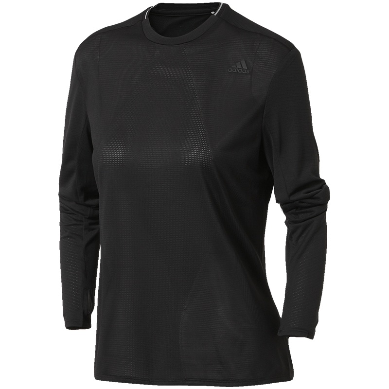 adidas阿迪达斯女子长袖T恤跑步运动服BR5901 L 黑色