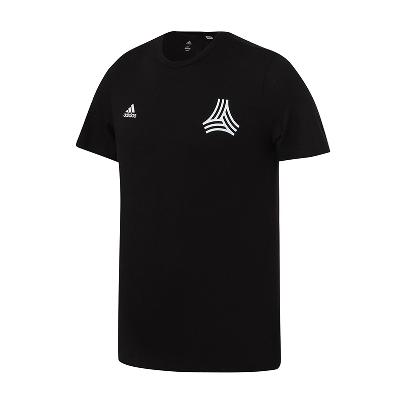 adidas阿迪达斯男子短袖T恤足球跑步短袖CE7170 S 黑色