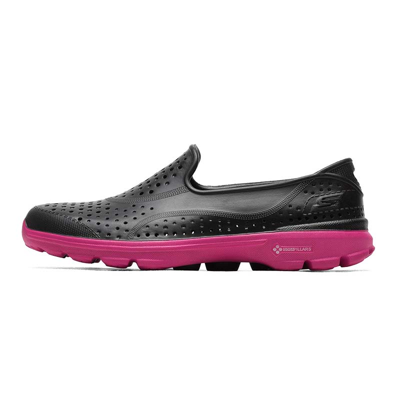 SKECHERS 斯凯奇女鞋休闲鞋运动鞋运动休闲14265/BKHP 黑色 35码