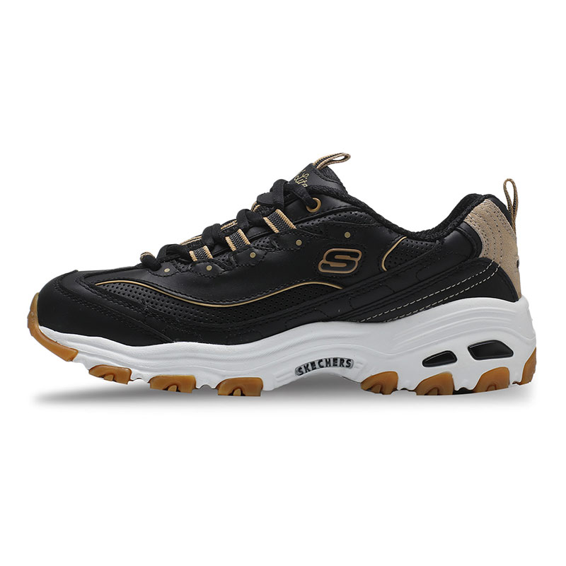 Skechers斯凯奇女鞋休闲鞋2017新款熊猫鞋厚底复古运动鞋9999224