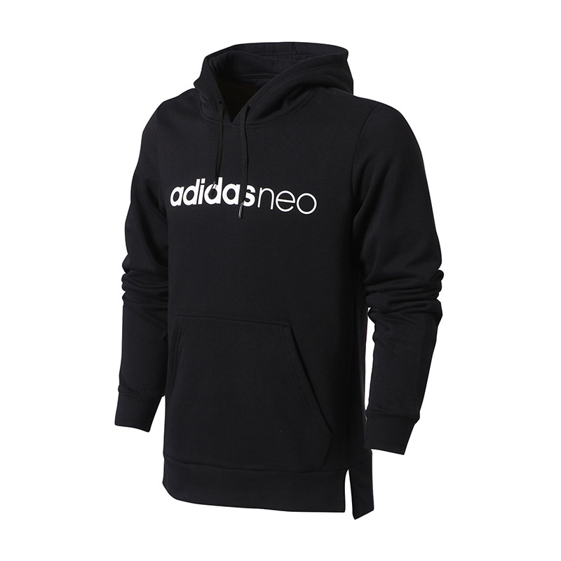adidas阿迪达斯NEO男子卫衣连帽套头休闲运动服CV9137 L 黑色