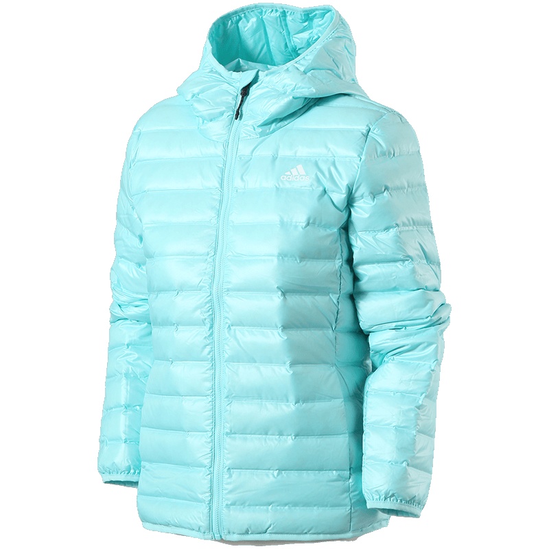 adidas阿迪达斯女子羽绒服保暖休闲运动服BQ1968 蓝色 L