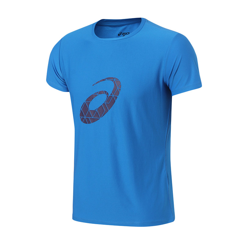 亚瑟士ASICS男装短袖T恤运动服跑步151366-0819 S 蓝色