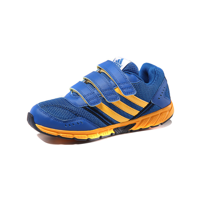 阿迪达斯adidas男小大童4-13岁儿童网面透气魔术贴跑步鞋运动鞋M18504