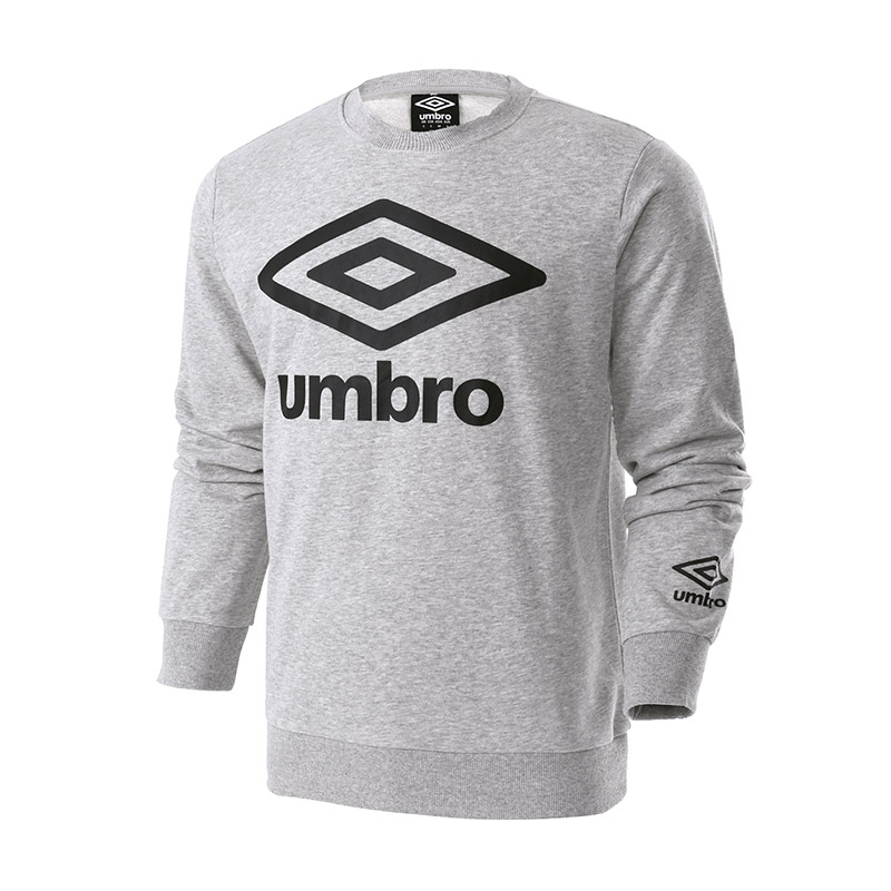 Umbro茵宝运动卫衣男秋冬圆领套头衫宽松学生休闲运动服 M 黑色UCA63205-999