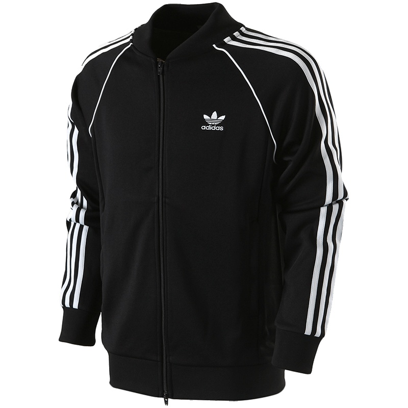 adidas阿迪达斯三叶草男子夹克外套飞行领运动服CW1256 黑色 XS
