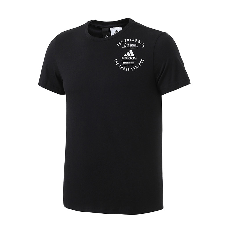 adidas阿迪达斯男装短袖T恤运动服CF1379 S 黑色