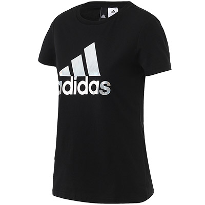adidas阿迪达斯女子短袖T恤休闲运动服CF3903 XS 黑色