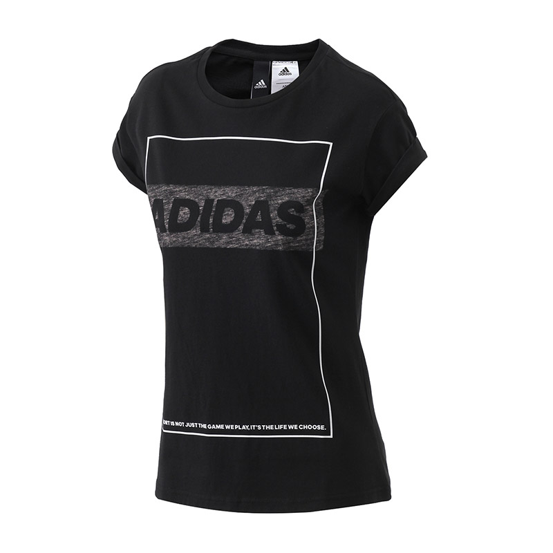 adidas阿迪达斯女装短袖T恤运动服CE0559 XS 黑色