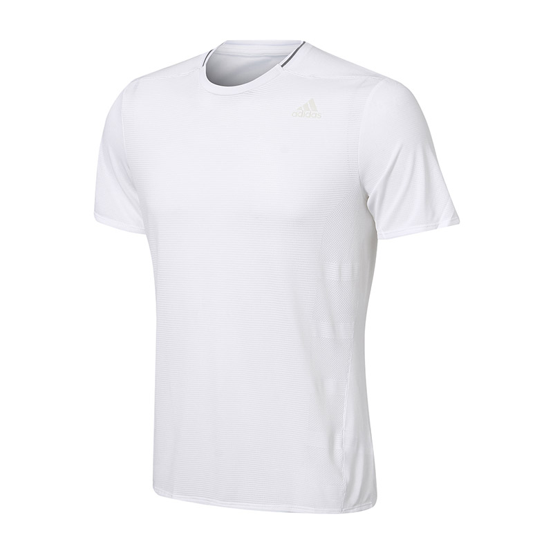 adidas阿迪达斯男子短袖T恤跑步运动服BQ7259 S 白色