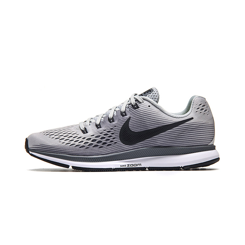NIKE耐克男鞋跑步鞋AIR ZOOM气垫网面透气运动鞋 880555 灰色 39码