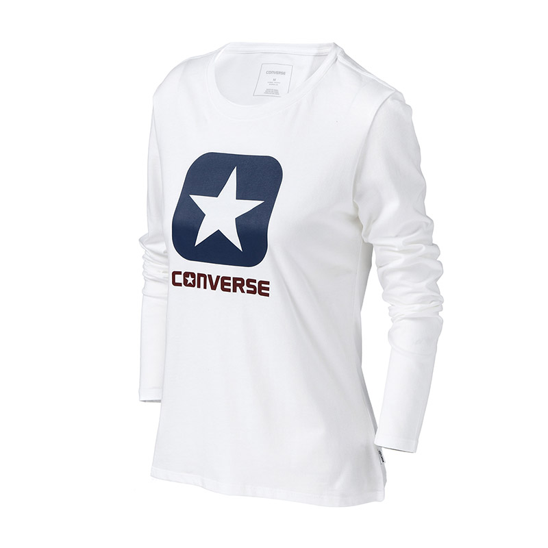 匡威Converse女装长袖T恤运动服运动休闲 10003493-A02 XS 白色