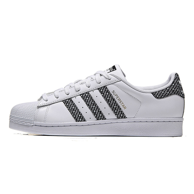 adidas阿迪达斯三叶草男子板鞋SUPERSTAR贝壳头运动鞋AC8565 白色