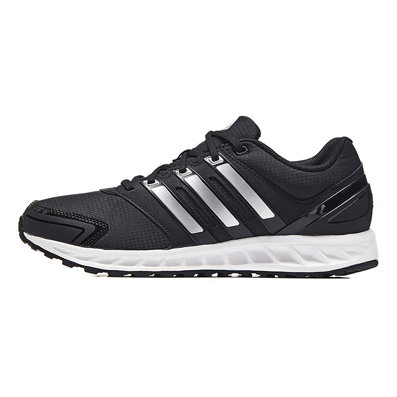 adidas阿迪达斯男子跑步鞋透气橡胶底休闲运动鞋AQ0361 黑色