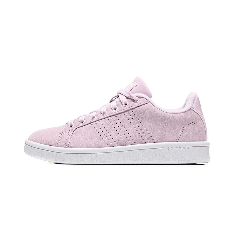 adidas阿迪达斯NEO女子板鞋清新粉休闲运动鞋DB1319 粉红色