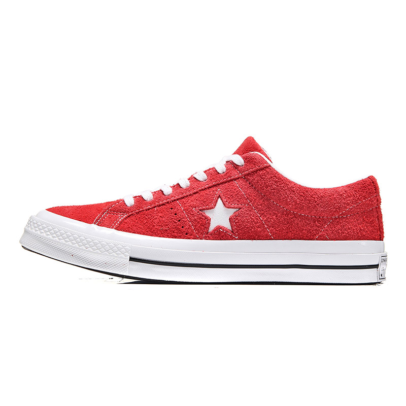 CONVERSE匡威男女鞋板鞋one star反皮毛休闲鞋158434C 红色
