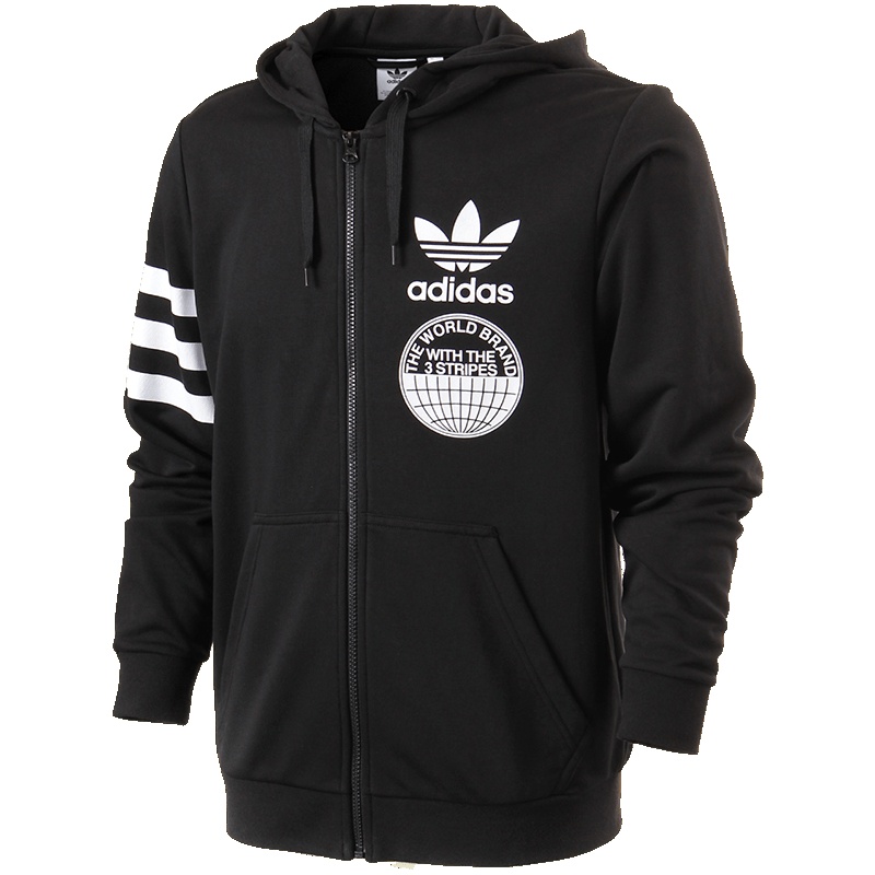 adidas阿迪达斯三叶草男子卫衣百搭休闲运动服CZ1751 L 黑色