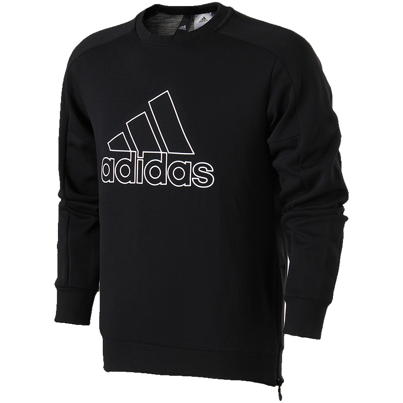 adidas阿迪达斯男子卫衣套头圆领休闲运动服CV6211 L CV6211黑色