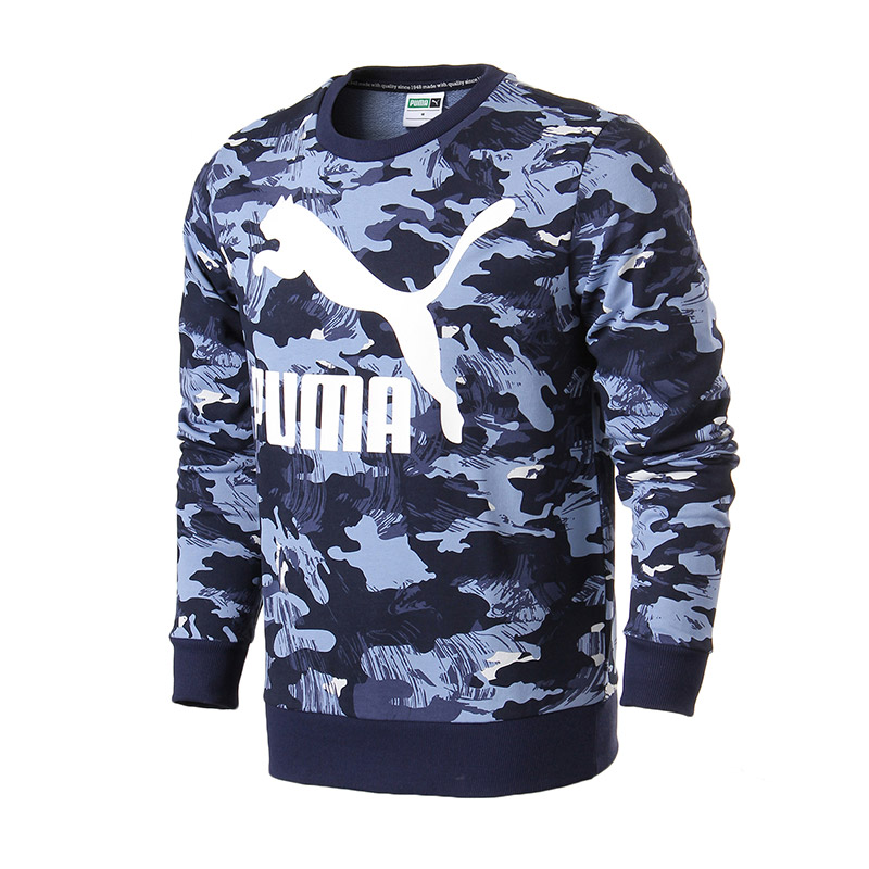 彪马PUMA男装运动休闲卫衣运动服LOGO款57623401 L 57623401黑色+全印花