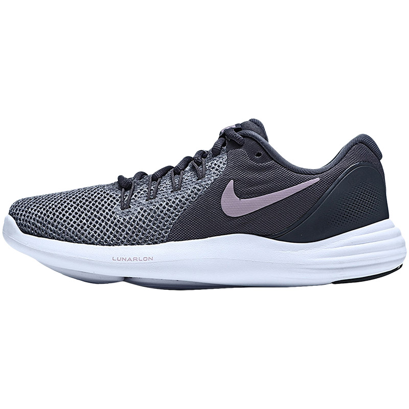 NIKE耐克女鞋跑步鞋LUNAR登月网面轻便运动鞋 908998 908998-005深灰+单质玫瑰色+狼灰+白