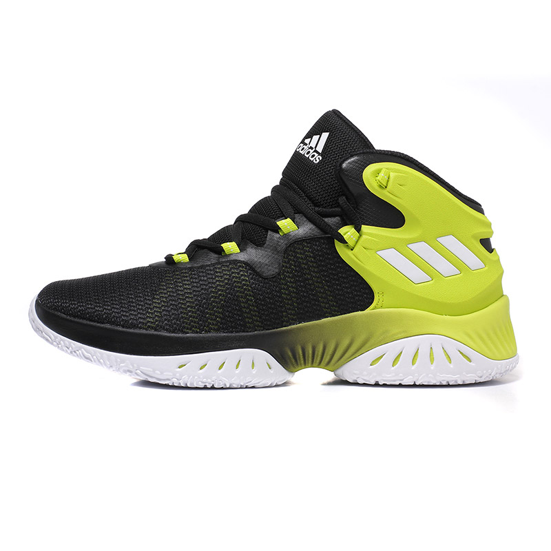 adidas阿迪达斯男鞋篮球鞋实战运动鞋BY3789 BY37891号黑色+亮白+亮黄荧光