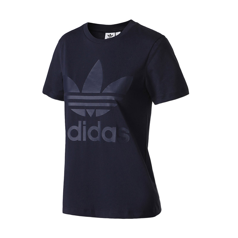 adidas阿迪达斯三叶草女子短袖T恤休闲运动服CD6923 32 CD6923蓝色