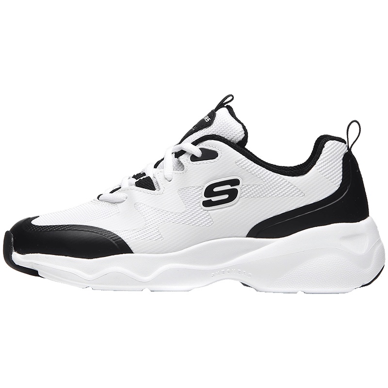 Skechers斯凯奇女休闲鞋D‘lites复古潮搭熊猫鞋88888155 88888155/WBK白色+黑色