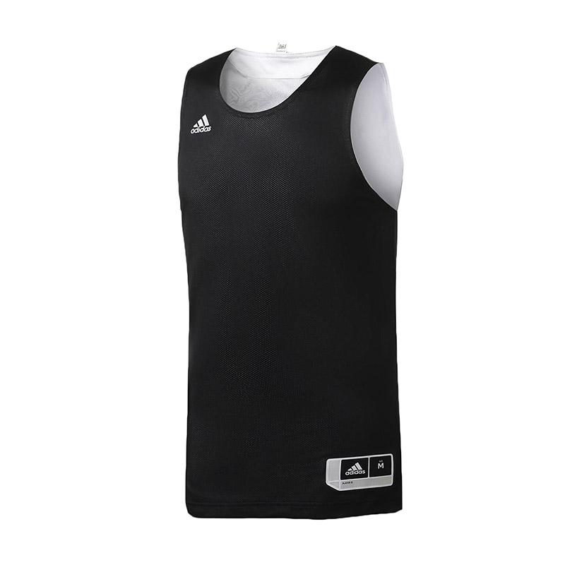 adidas阿迪达斯男子篮球背心比赛训练休闲运动服CD8699 L CD8699黑+白