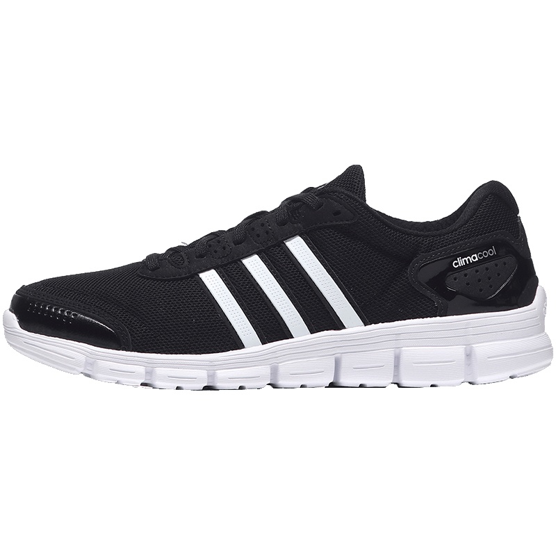 adidas阿迪达斯男子跑步鞋透气跑步休闲运动鞋AC8605. AC8605黑色+亮白