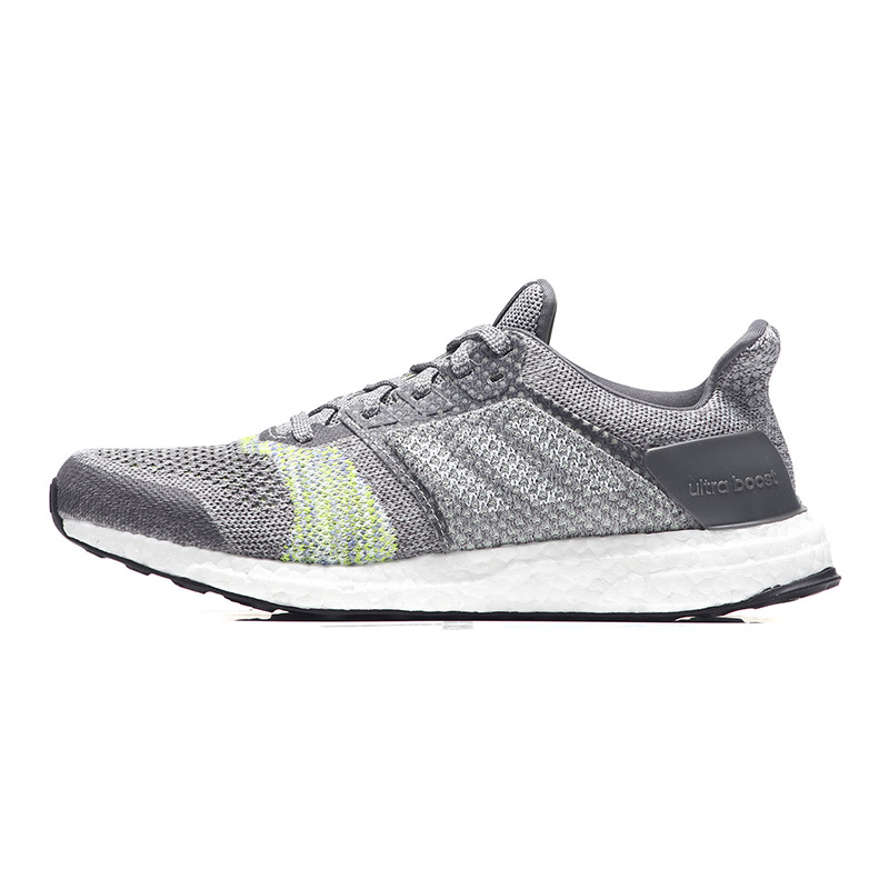 adidas阿迪达斯男子跑步鞋UltraBOOST ST m运动鞋CQ2147 CQ2147二度灰+五度灰+绿荧光