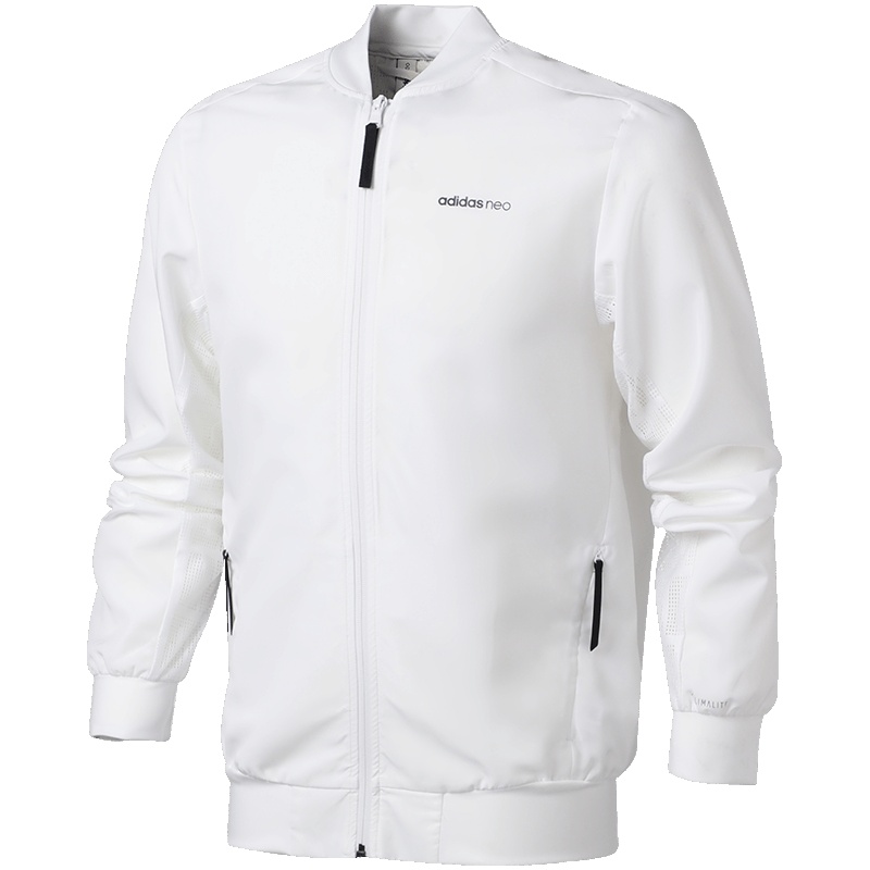 adidas阿迪达斯NEO男子外套夹克立领休闲运动服DN7379 L DN7379白色